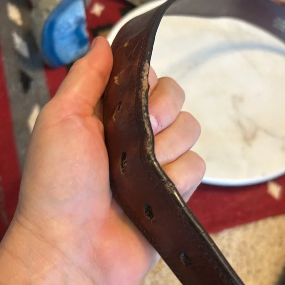 Ariat Brown Leather Belt vintage ‘95 size 36-42 - Picture 11 of 12